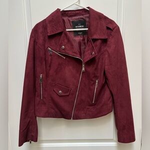 Maroon Moto Jacket